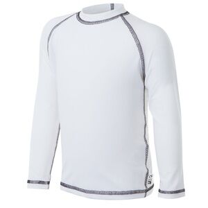 Uzzi Activewear WhiteLong Sleeve Rash Guard Shirt UPF 50+ M Stretch Athleisure